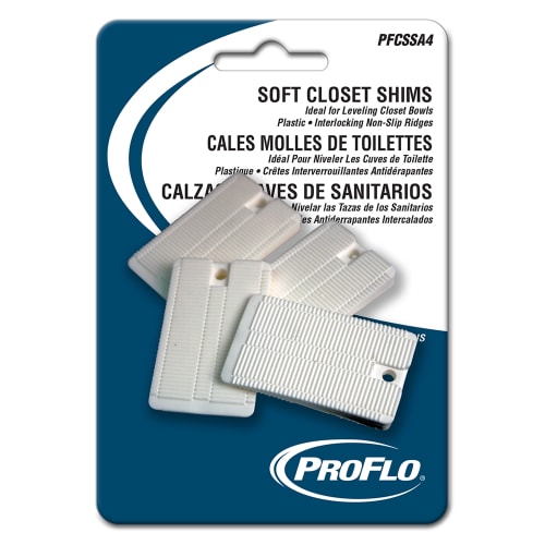 Cuña para Clóset PROFLO PFCSSA Series, Suave, PVC, Paquete de 4